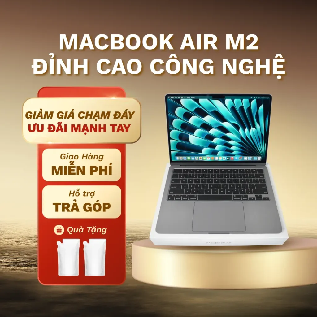 Hướng dẫn sinh viên mua và cài đặt Macbook Air M2 gấp.